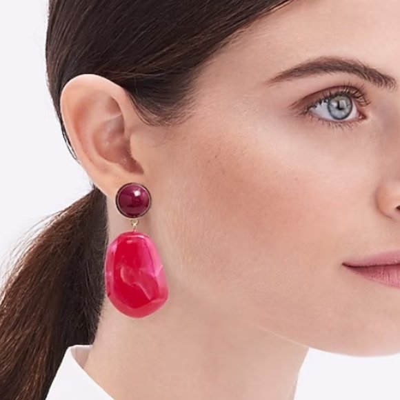 J.Crew Factory Statement Stone Drop Earrings - Picture 3 of 6